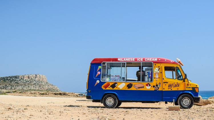 ice cream company car