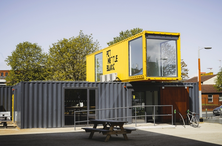 shipping container cafe office