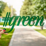 go green hashtag sign